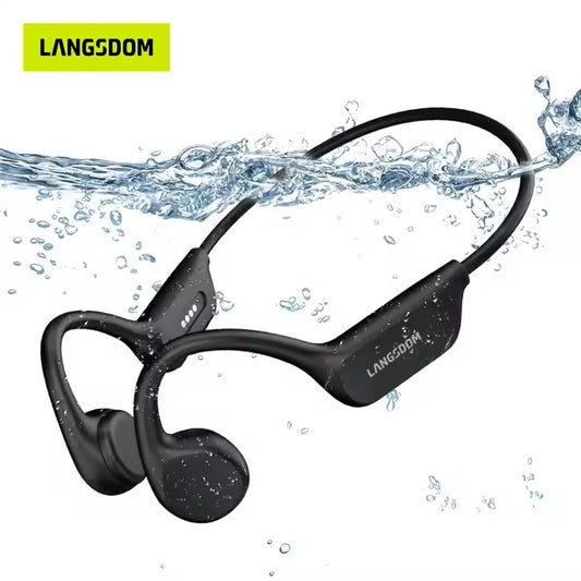 Langsdom SwimPro IPX8 Bone Conduction Headphones